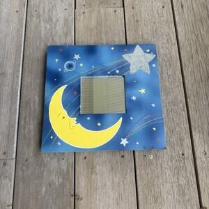 Vintage 90s Celestial Moon And Stars Mirror Hand Painted Whimsygoth Gallery Wall